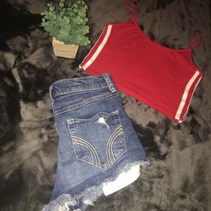 Hollister Vintage Distressed High Rise Shorts